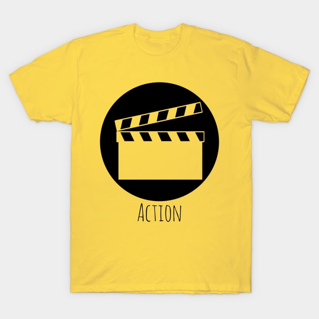 Clap Board - Action T-Shirt by Thedustyphoenix